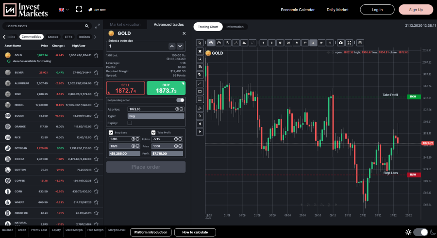 InvestMarkets Trading App
